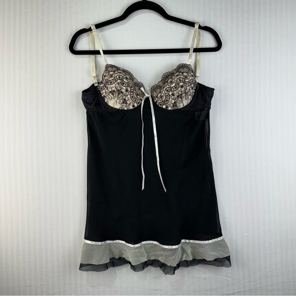 Linea Donatella Black and Cream Chemise